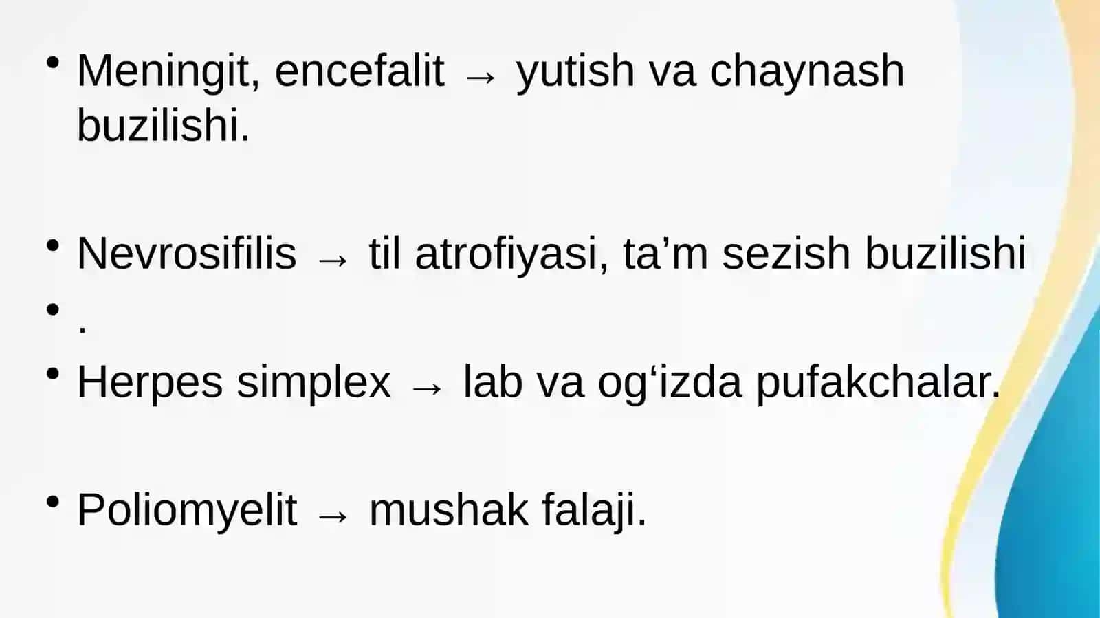 Neyroinfeksiyalar va ularning ogʻiz boʻshligʻi tasiri 3