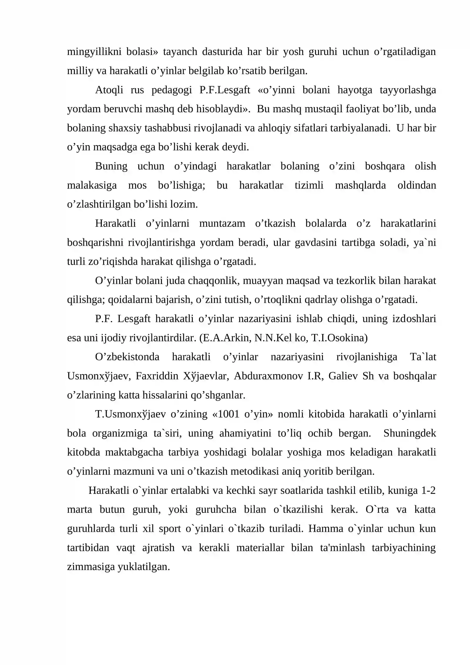Harakatli o’yinlar 3