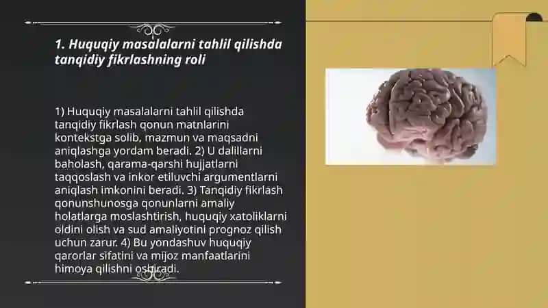 Huquqshunos faoliyatida tanqidiy fikrlash ahamiyati 3