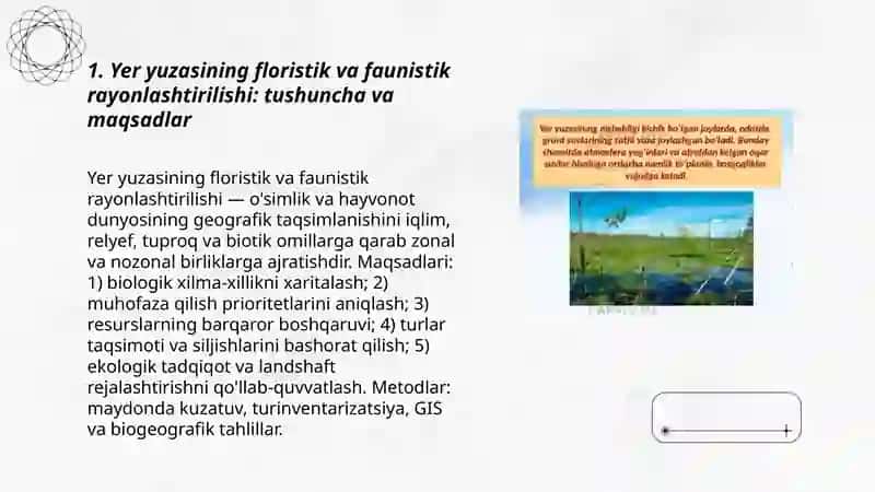 Yer yuzasining floristik va faunistik rayonlashtirilishi 3