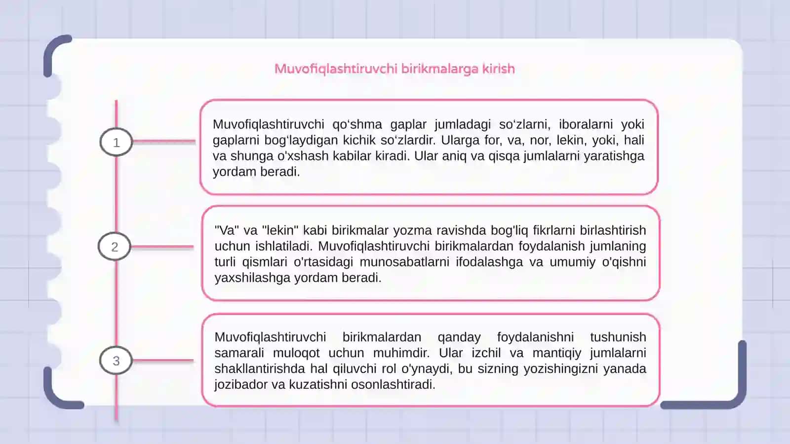 Moslashuv bogʻlanishli birikma 3