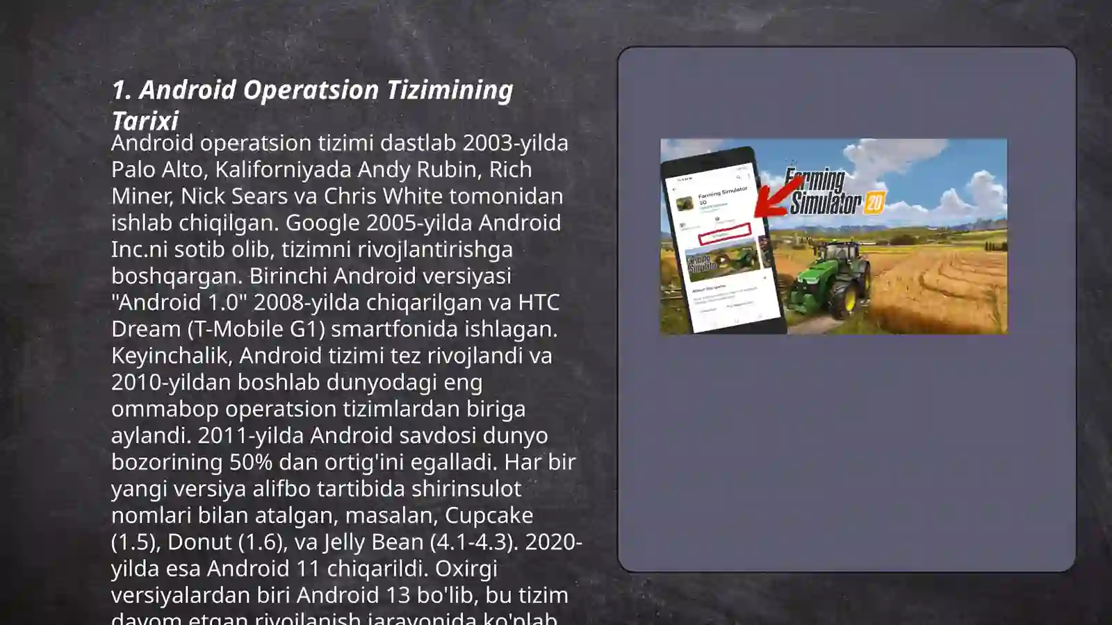 Android mobil operatsion tizimi 3