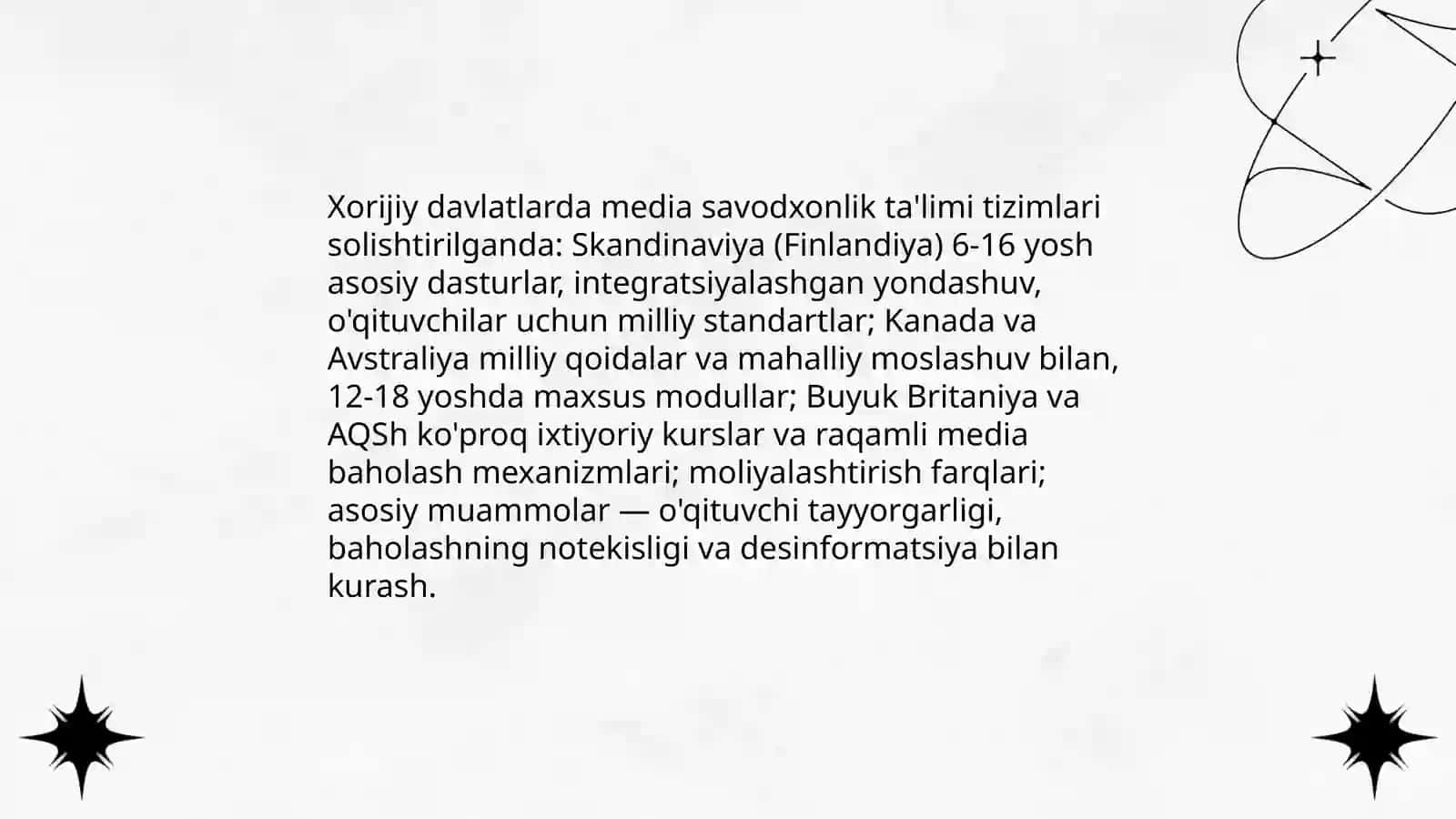 Xorijiy mamlakatlarning media savodxonlik va axborot madaniyatini qiyosiy tahlili 3