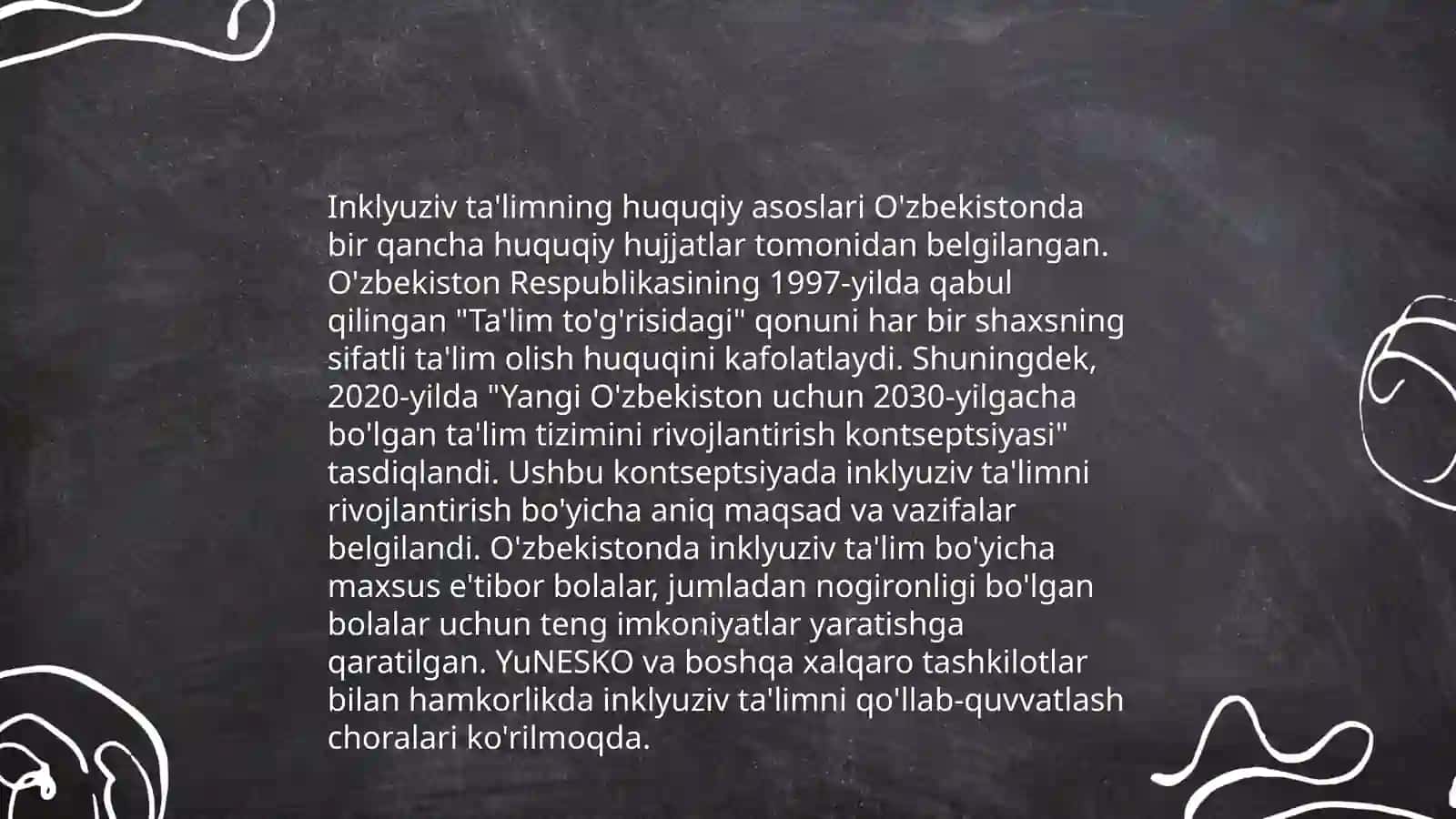 Inklyuziv ta‘ilmning huquqiy me'yoriy asoslari 3