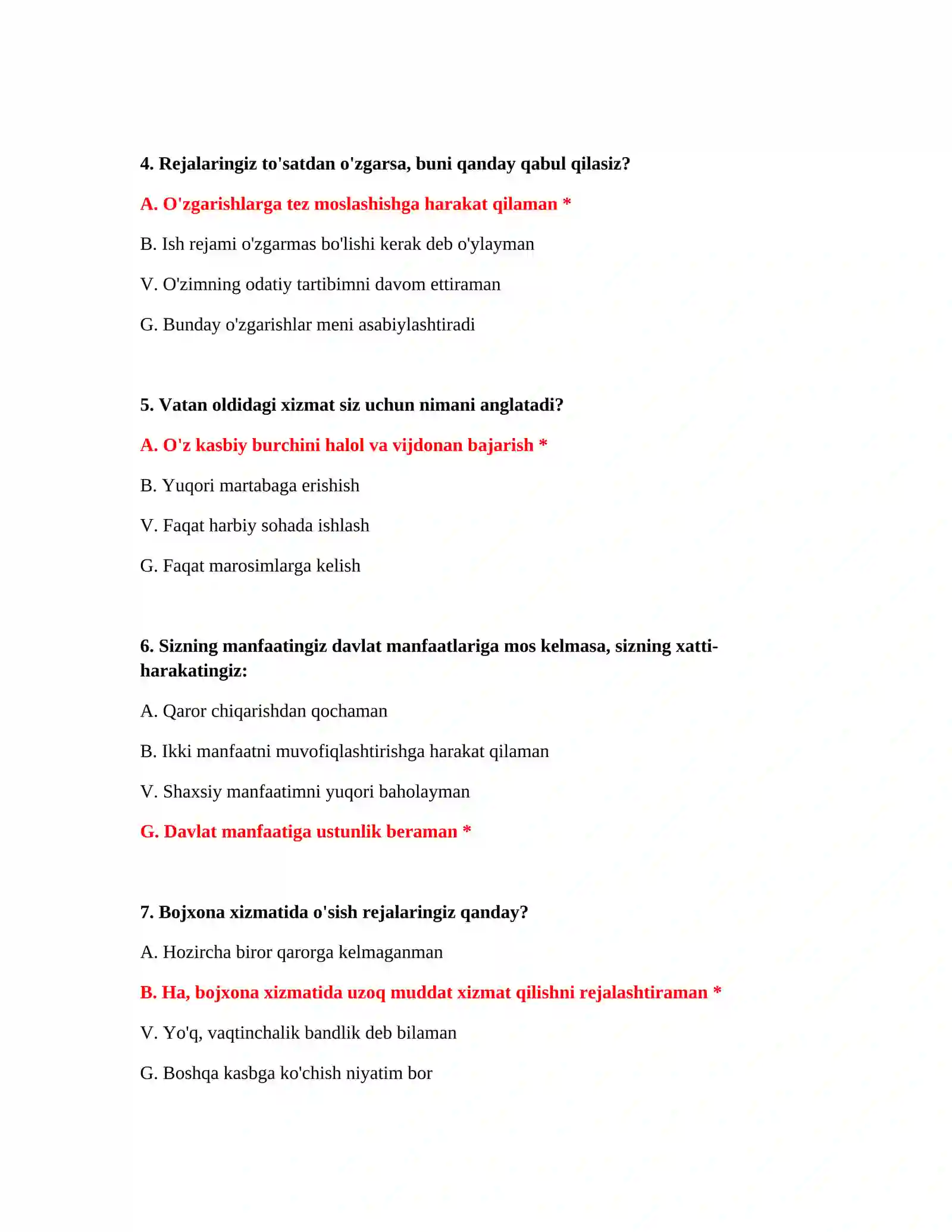Bojxona akademiyasi test savollari online 3