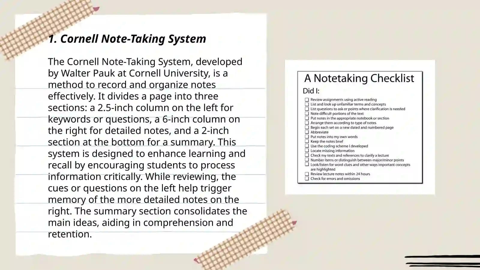 Cornell Note-Taking System 3