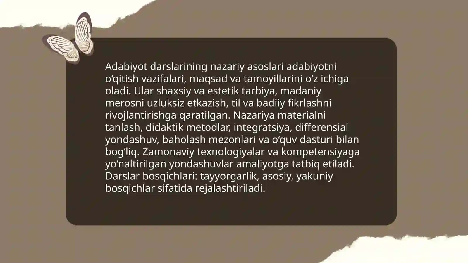 Adabiyot darslarining nazariy asoslari 3
