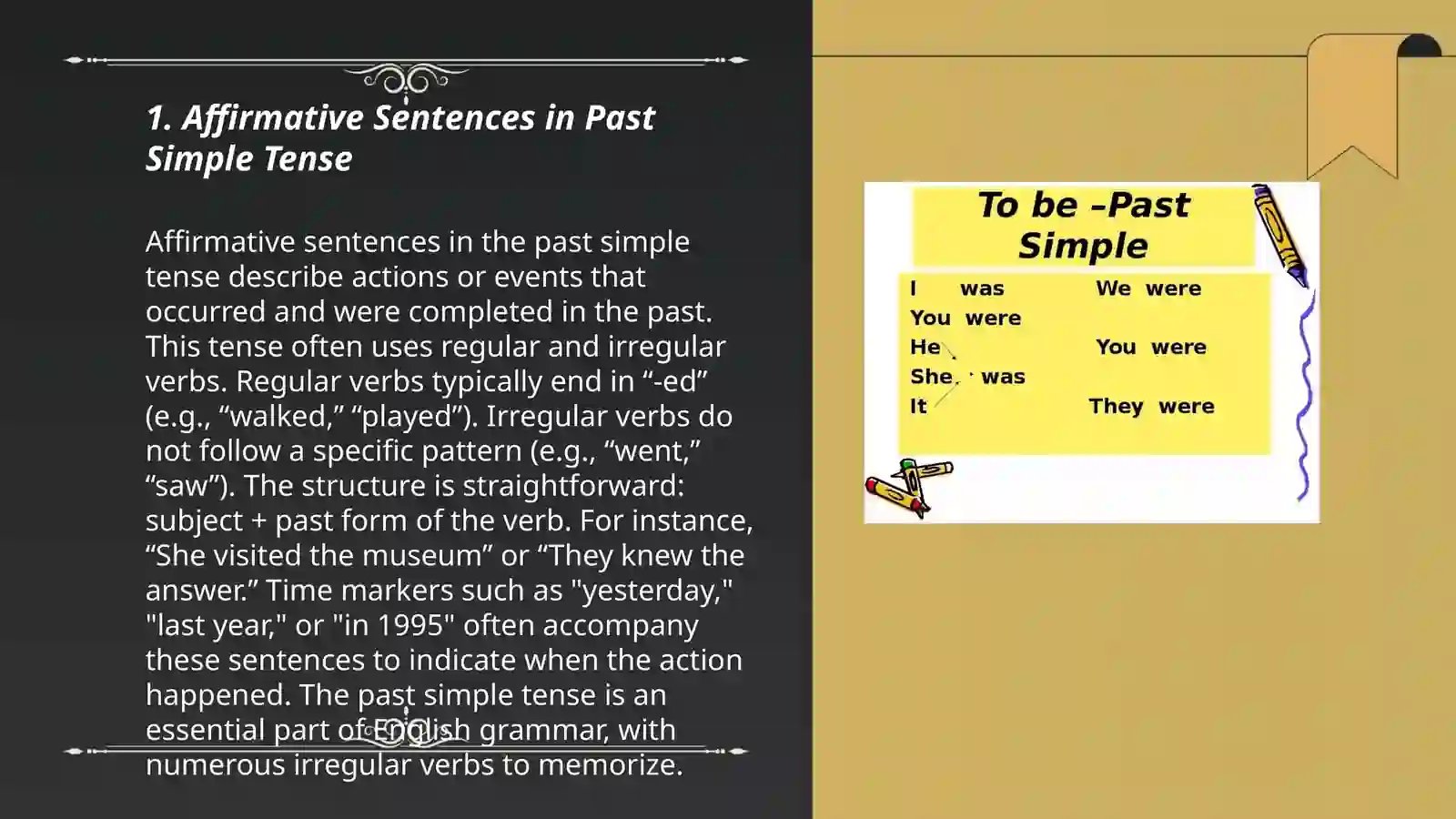 To be (Past simple) 3