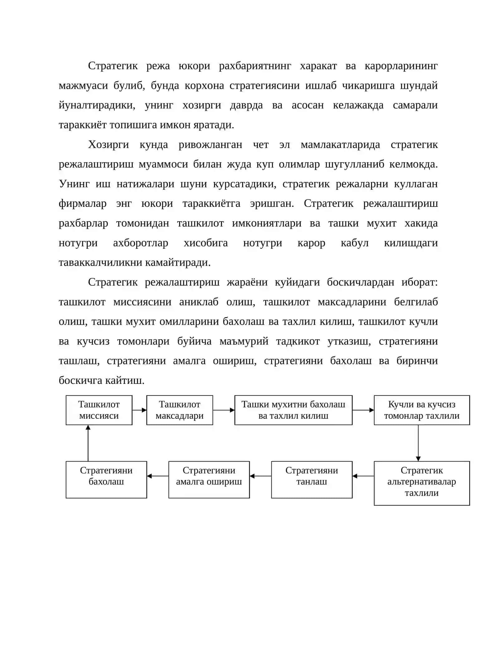 Стратегик режалаштириш ва унинг бошкарувдаги роли 3