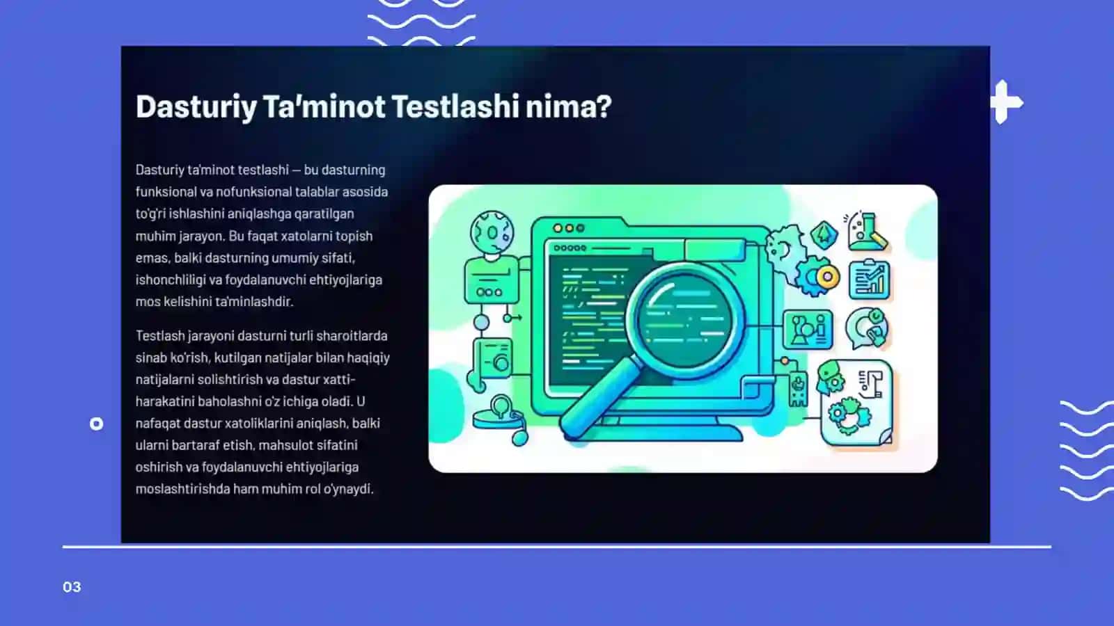 Dasturiy ta'minotni testlash 3