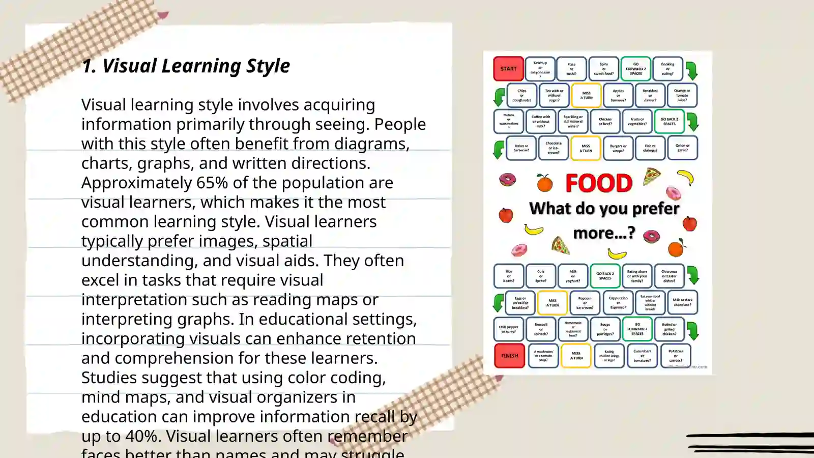Learning styles and preferences 3