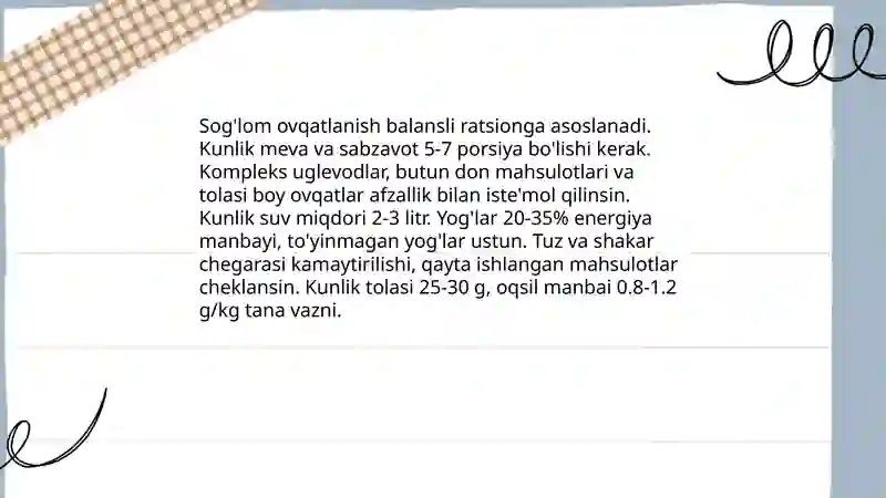 Sog'lom turmush tarzi 3