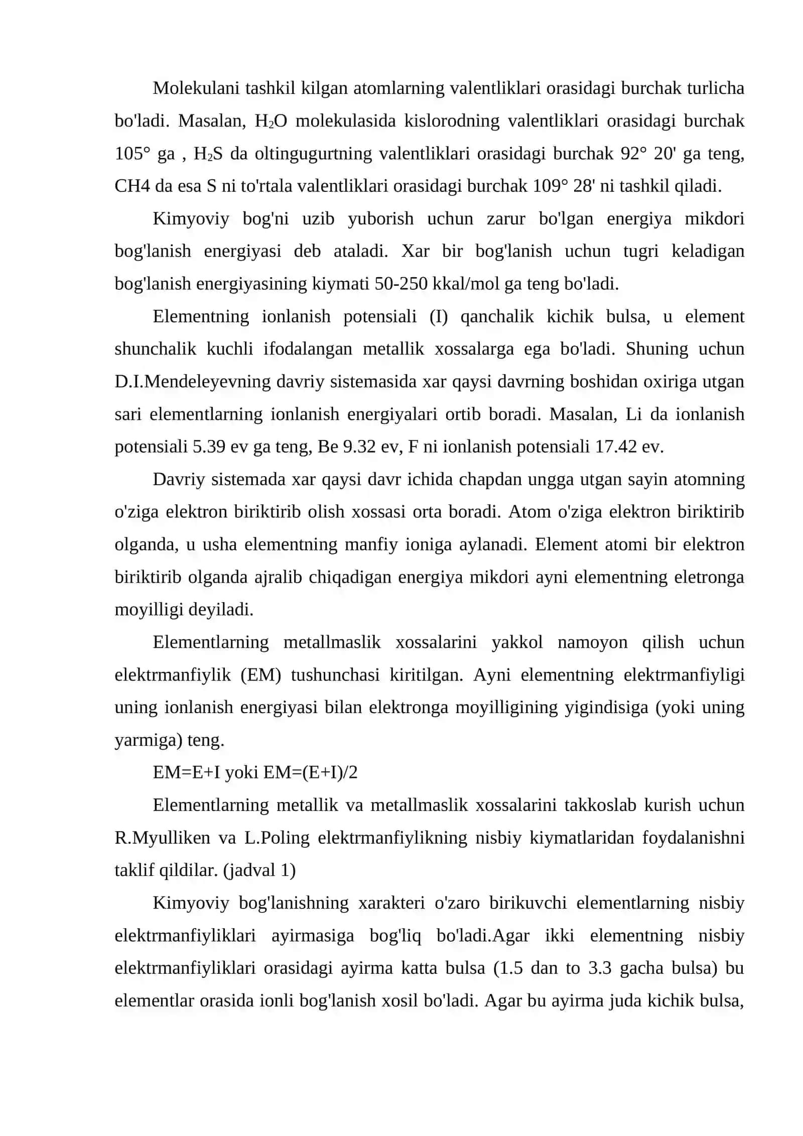 Kimyoviy va molekulalararo ta'sir 3