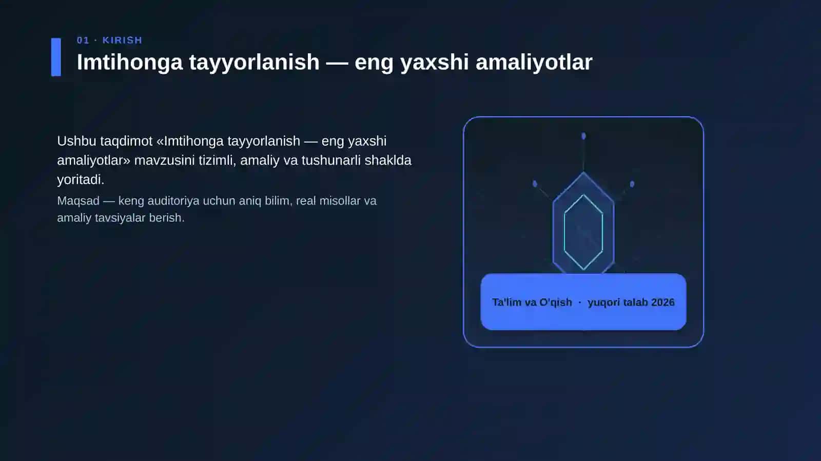 Imtihonga tayyorlanish — eng yaxshi amaliyotlar 3