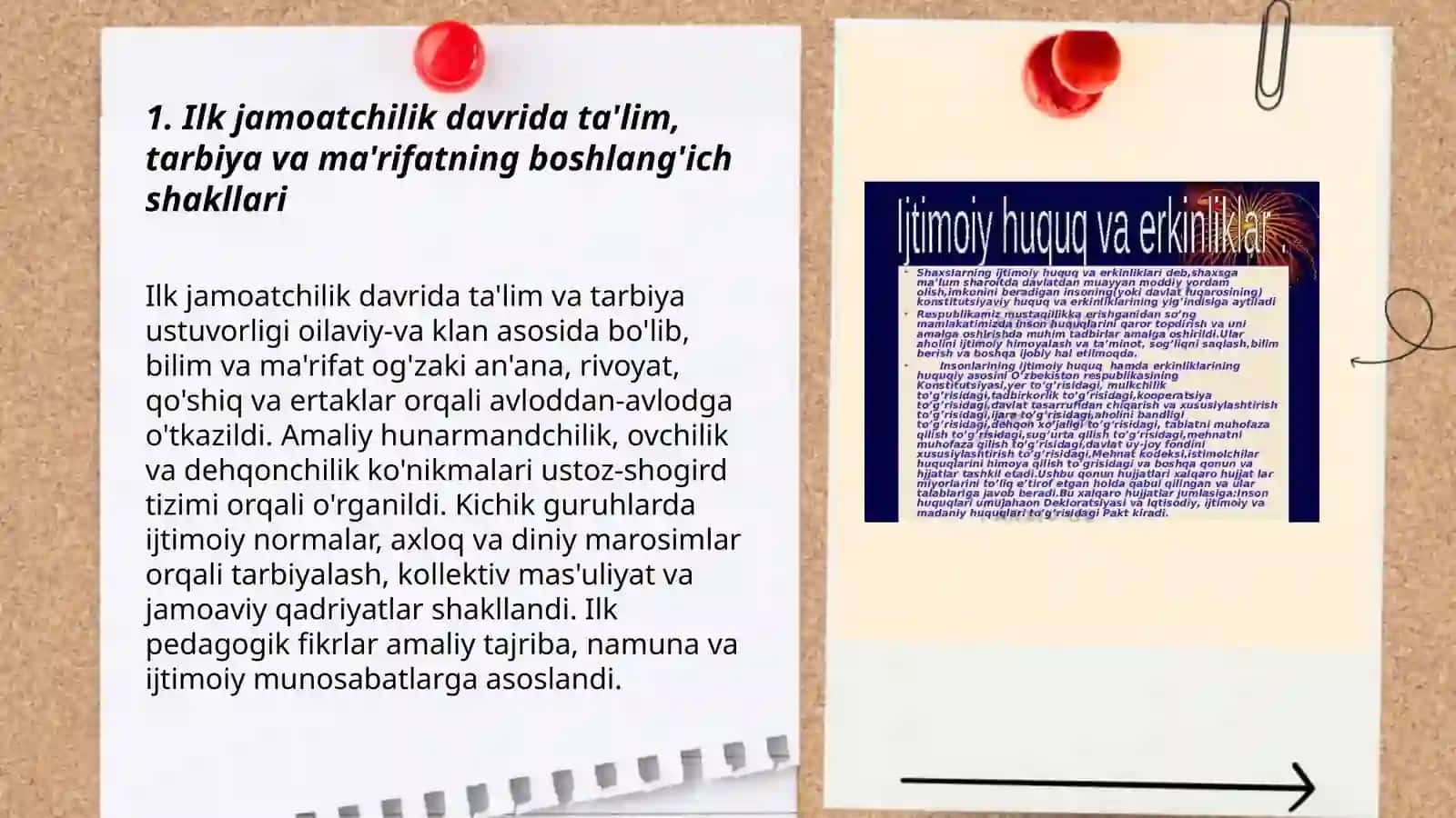 Ilk jamoatchilik davrida ta'lim, tarbiya va ma'rifatning boshlang'ich shakllari 3