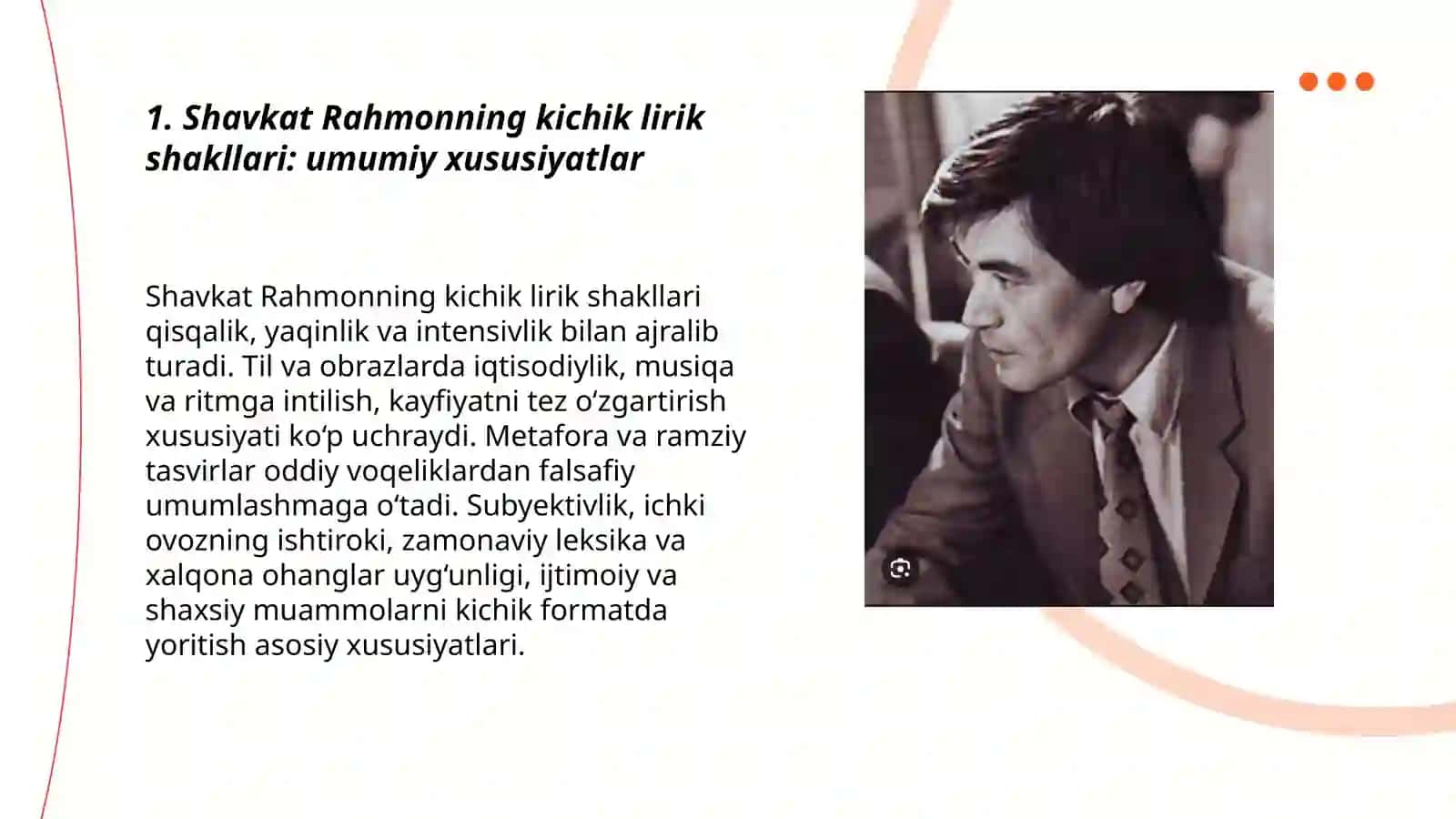 Shavkat Rahmon she'riyati, kichik lirik shakllar tahlili 3