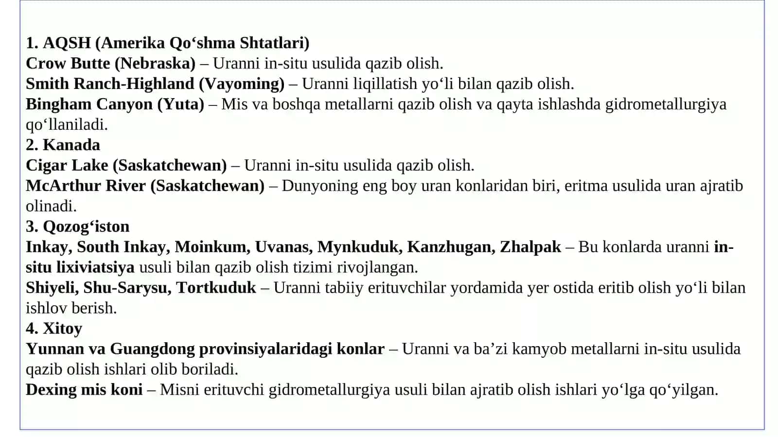 Geotexnologik sharoitlarning ochiq kon loyihasiga ta’siri 3