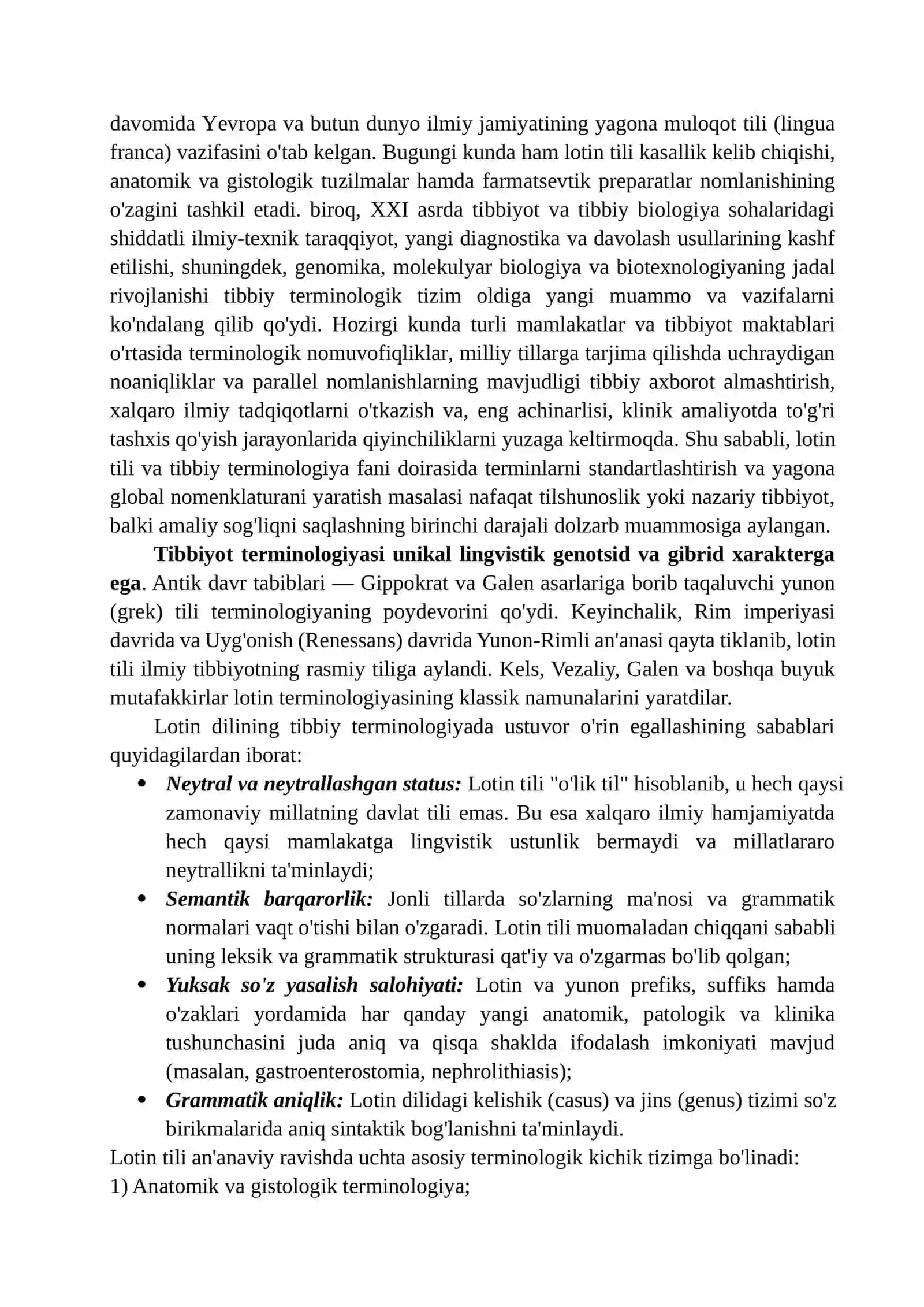 TIBBIY TERMINOLOGIYA STANDARTLASHUVI MUAMMOLARI VA YAGONA GLOBAL NOMENKLATURA YARATISH ISTIQBOLLARI 3