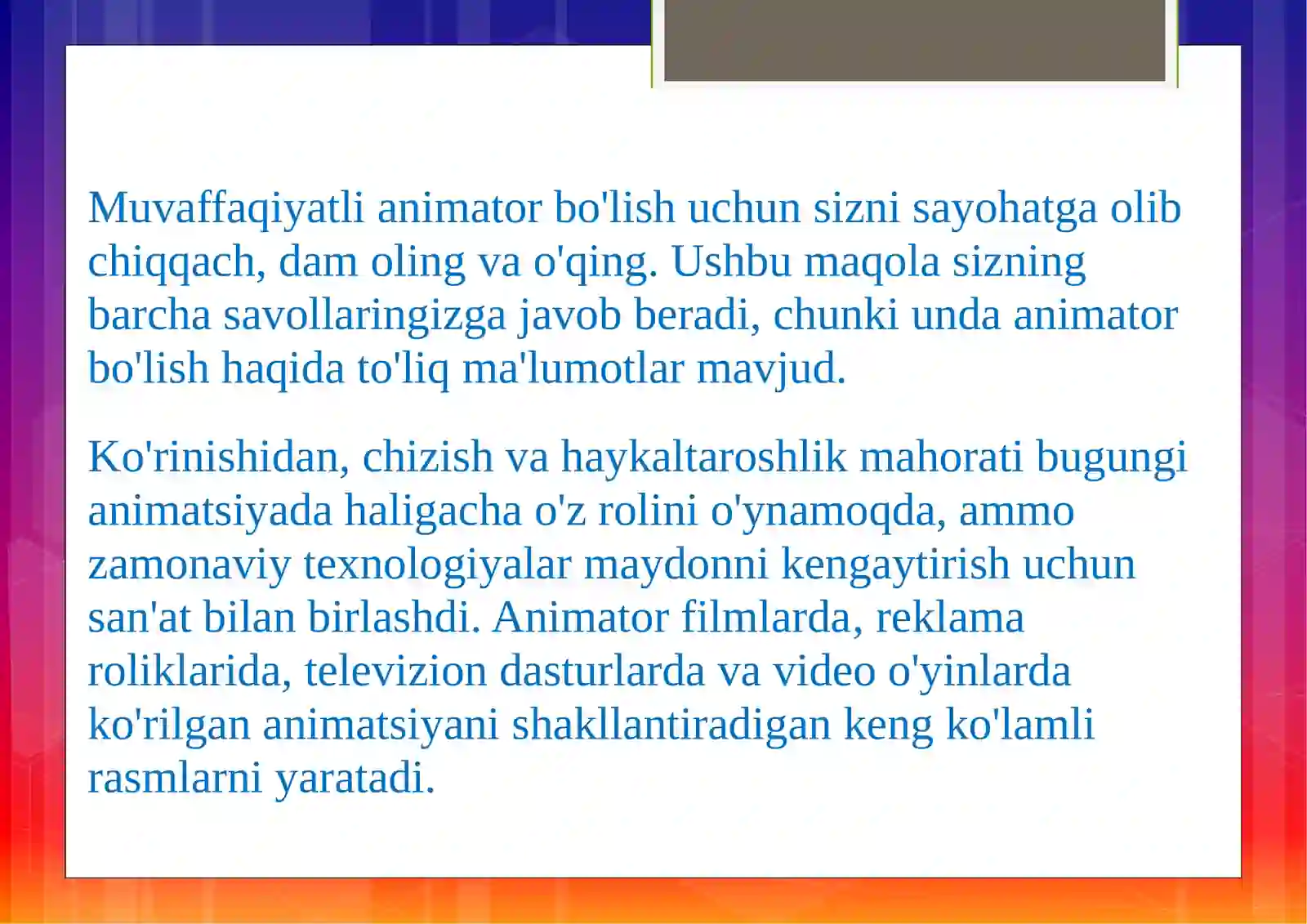Animatorlik 3