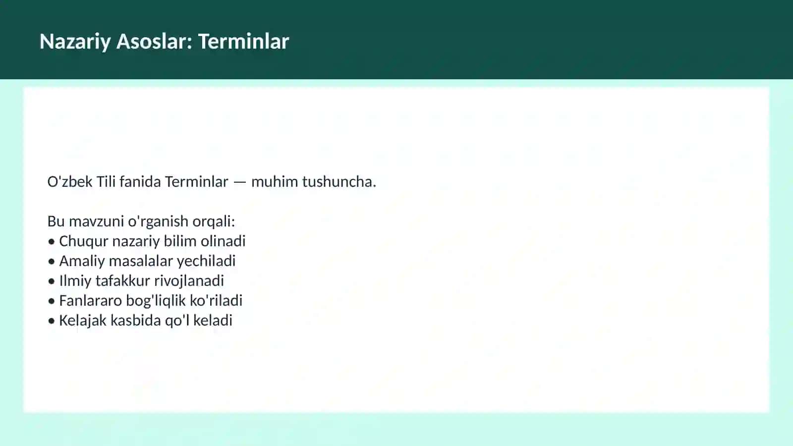O'ZBEK TILI Arxaizmlar 3
