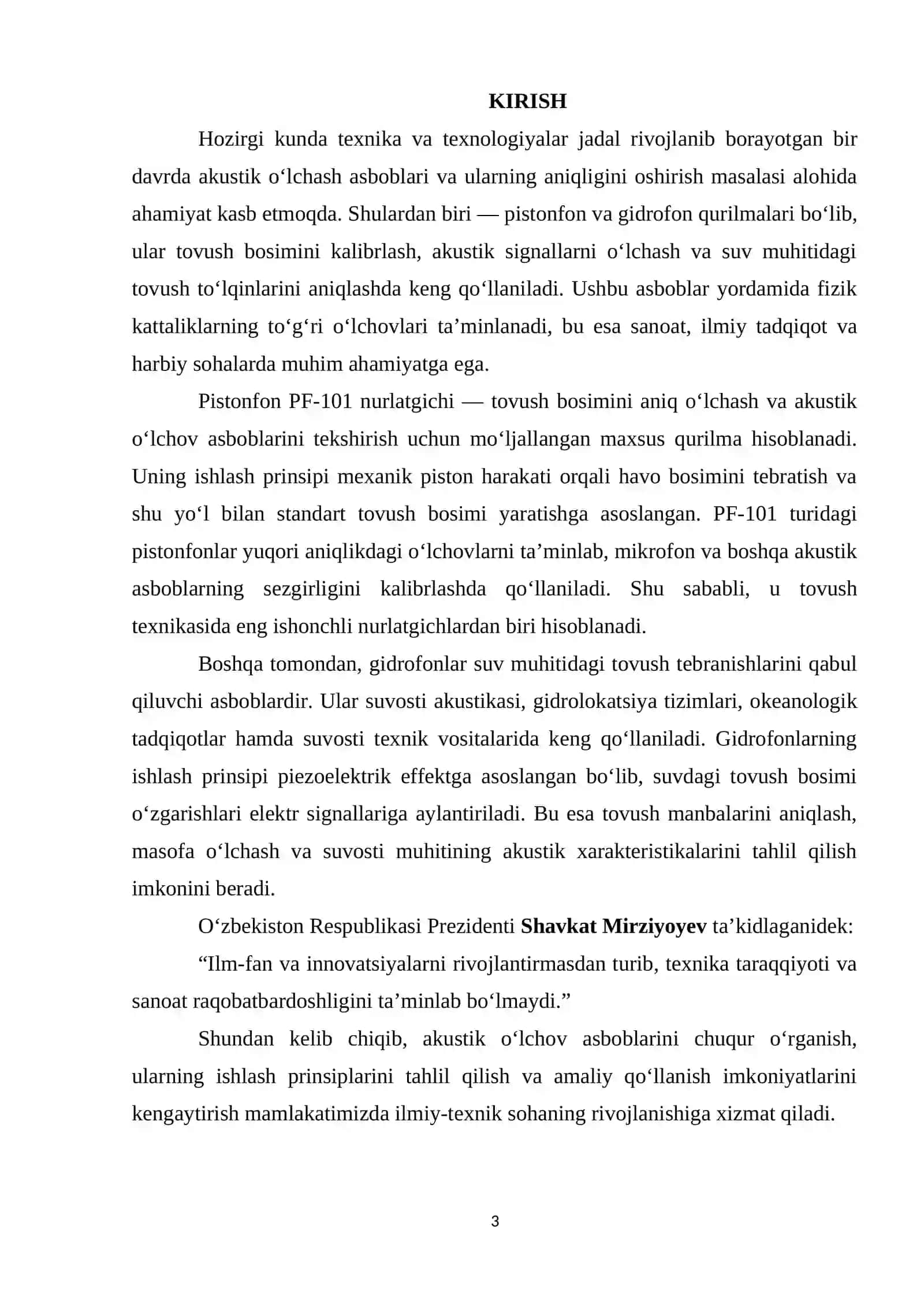 PISTONFON PF-101 NURLATGICHI VA UNING XARAKTERIS-TIKALARINI O'RGANISH. GIDROFON VA UNING ISHLASH PRINTSIPI 3