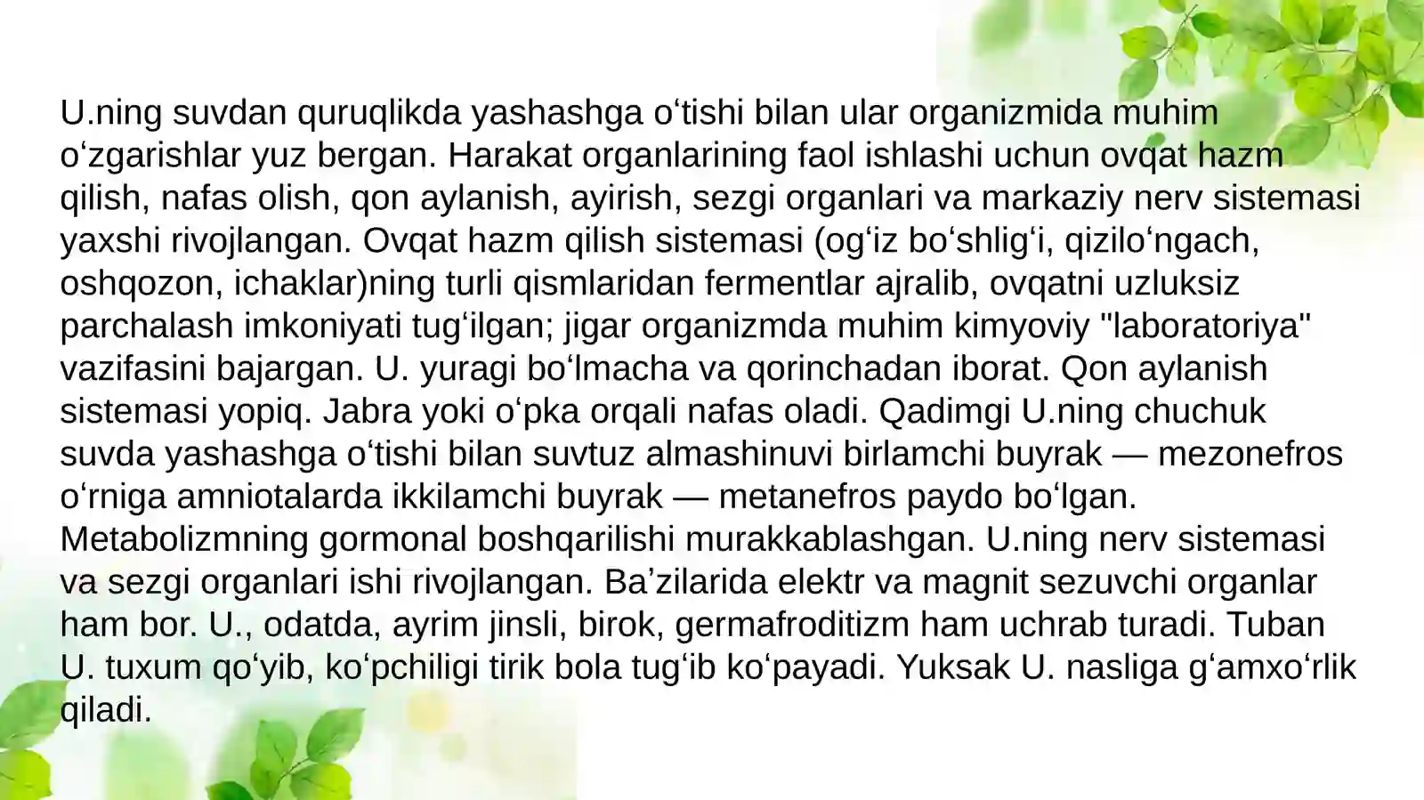 Umurtqali hayvonlarning koʻpayishi va rivojlanishi 3