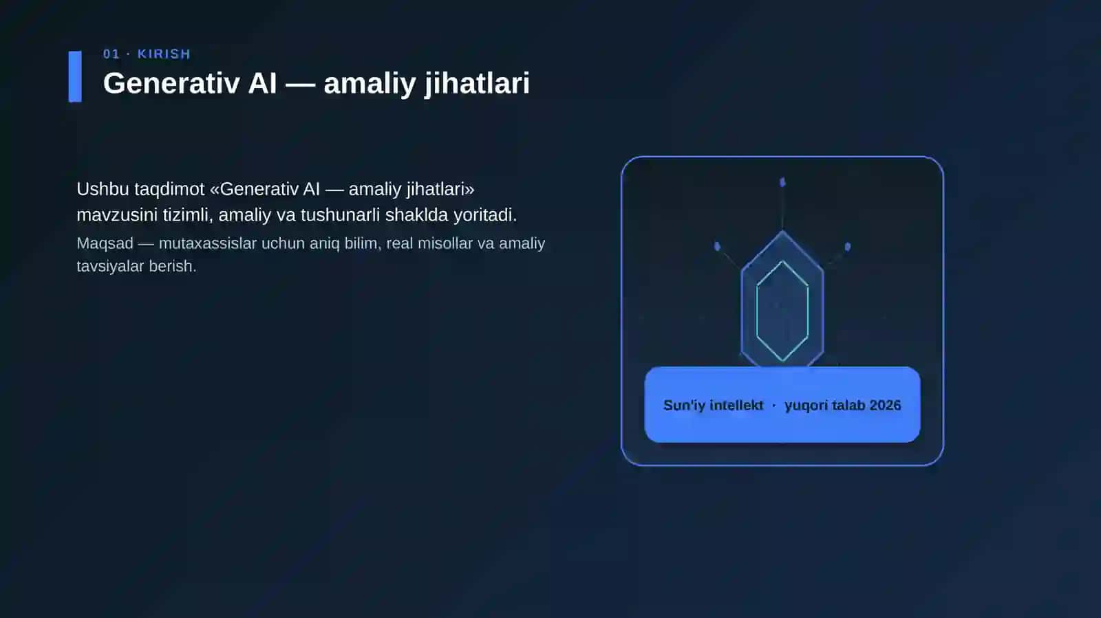 Generativ AI — amaliy jihatlari 3