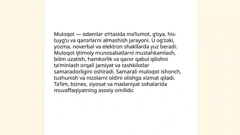 Muloqot 3