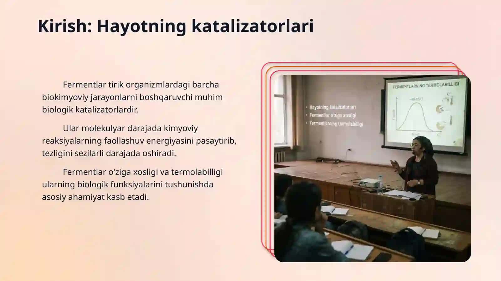 Fermentlar o‘ziga xosligi. Fermentlarning termolabilligi 3
