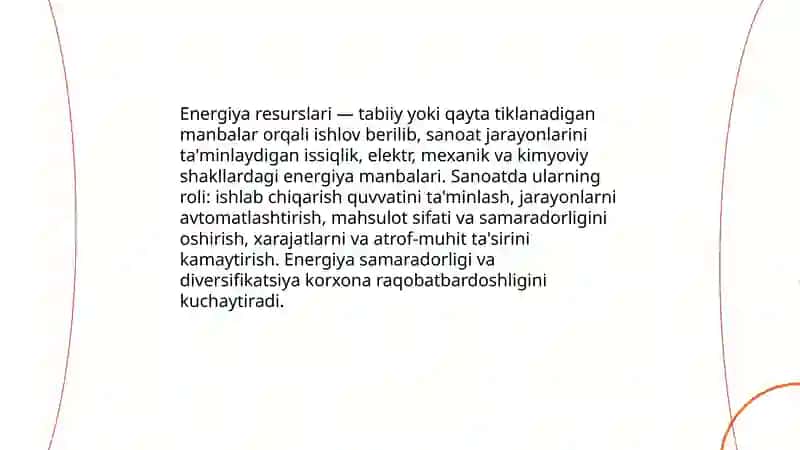 Sanoat korxonalarining energiya resurslari: Turlari va tasnifi 3