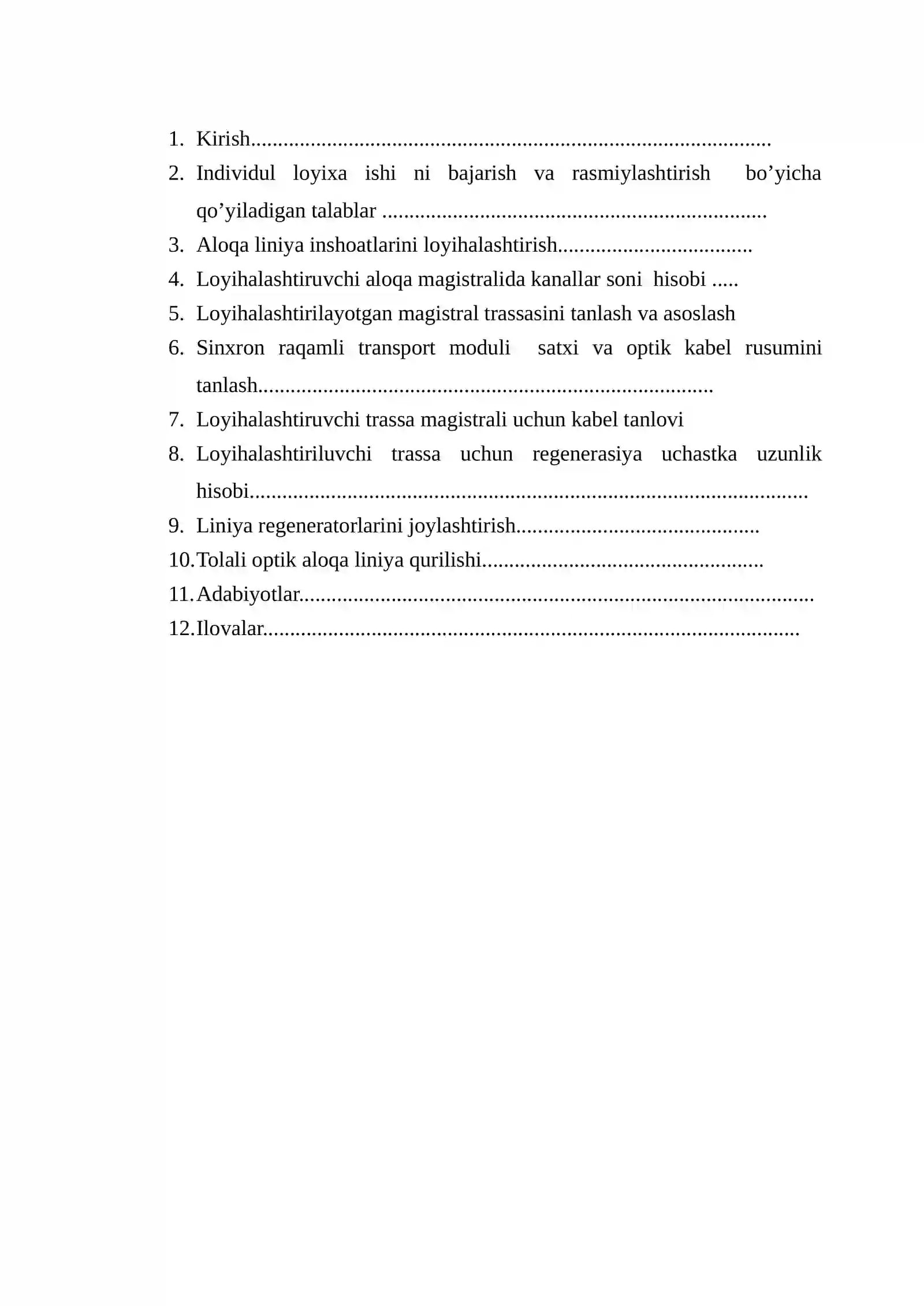 Qashqadaryo – Navoiy viloyatlari orasida optik transport tarmog‘ini loyixalashtirish 3