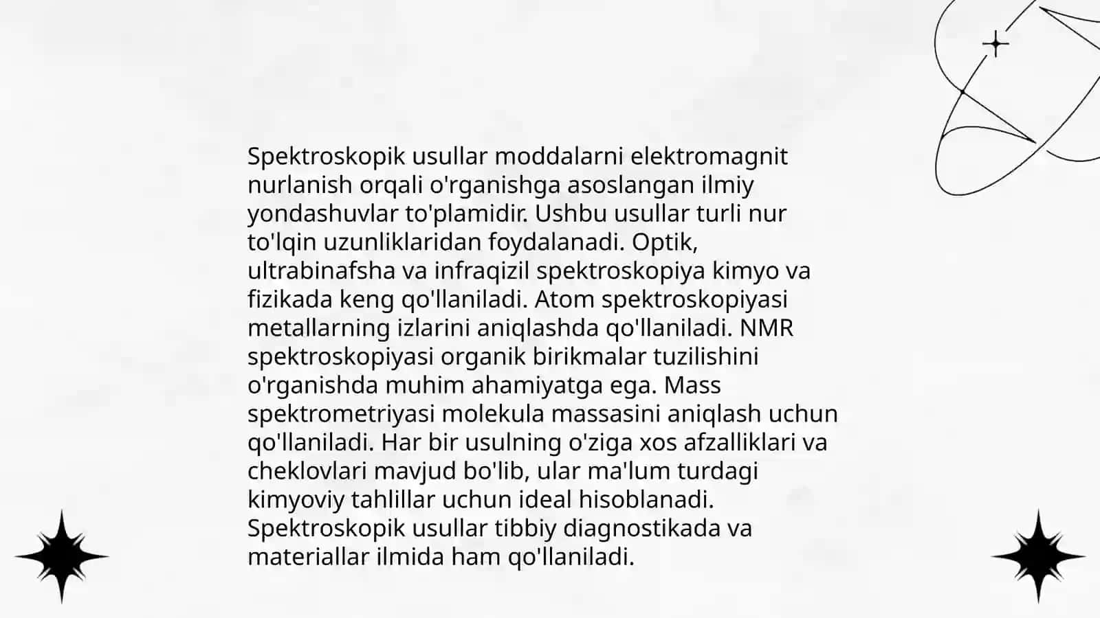 Yangi dori moddalarini ishlab chiqishda ular sifatini nazorat qilishda yuqori sezgirlik va xususiylikka ega bòlgan tahlil usullari 3