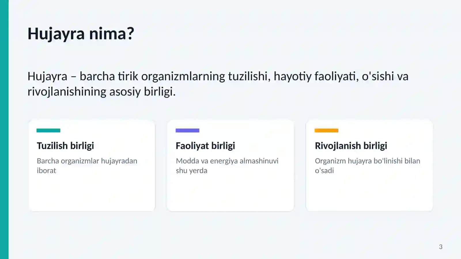 Hujayra-tiriklikning elementar birligi! 3