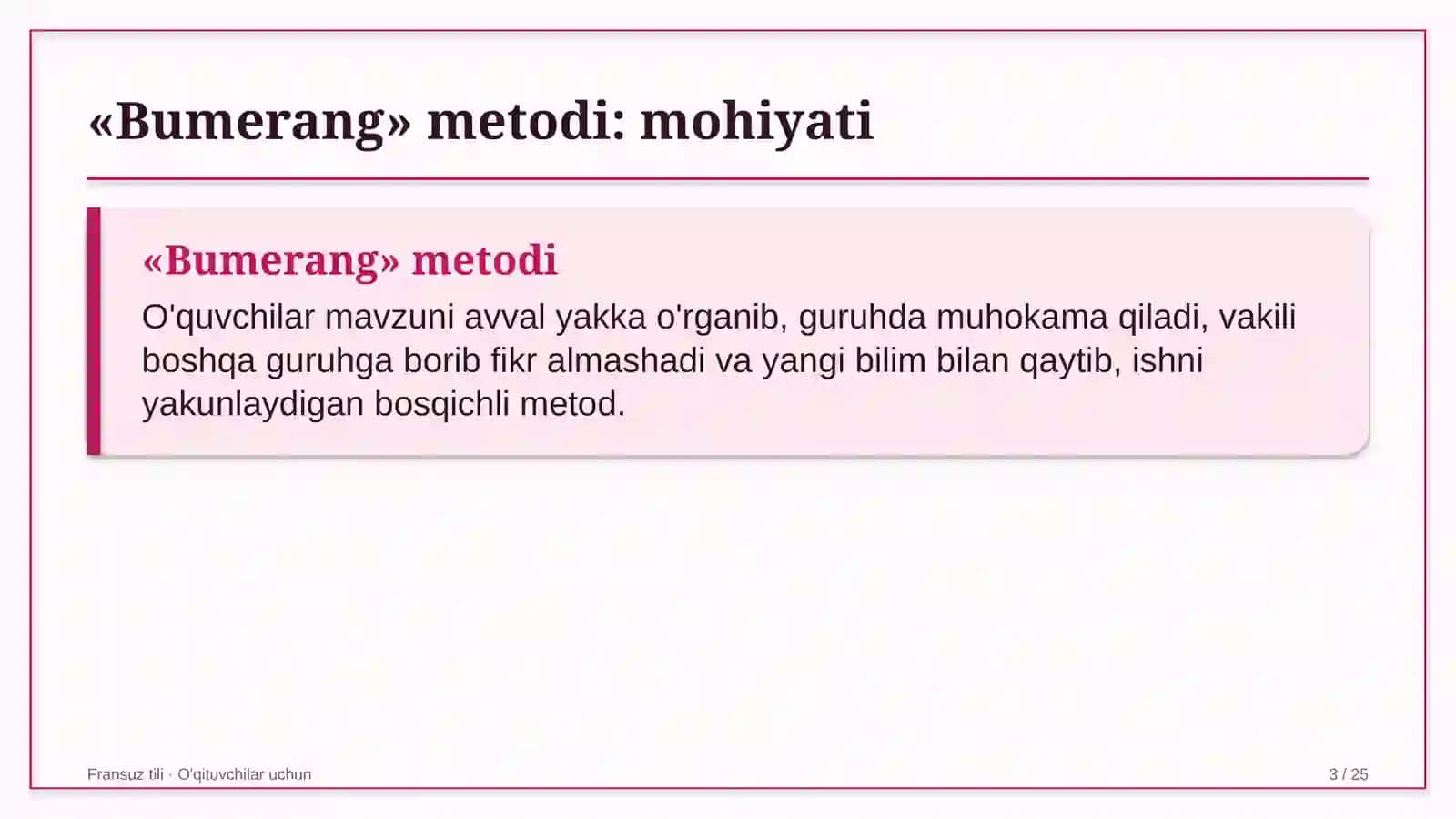 fransuz tili darslarida bumerang metodidan foydalanish 1852 3