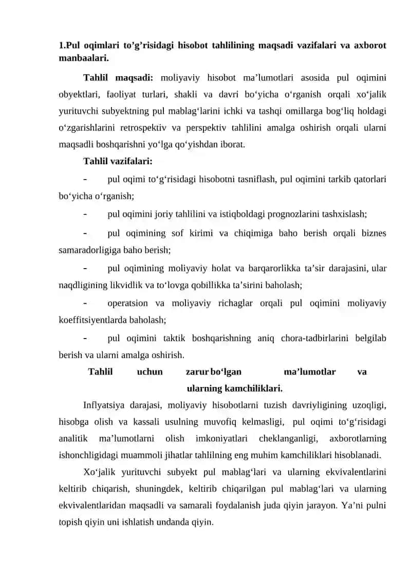 Pul oqimlarini tahlil qilishning to‘g‘ri va egri uslubi 3