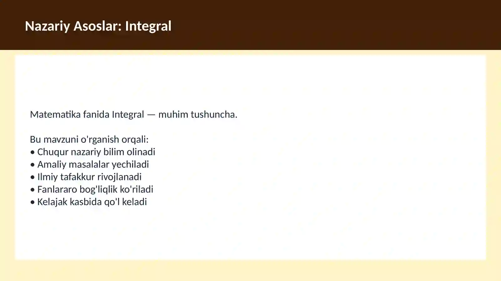 Matematika: Integral 3