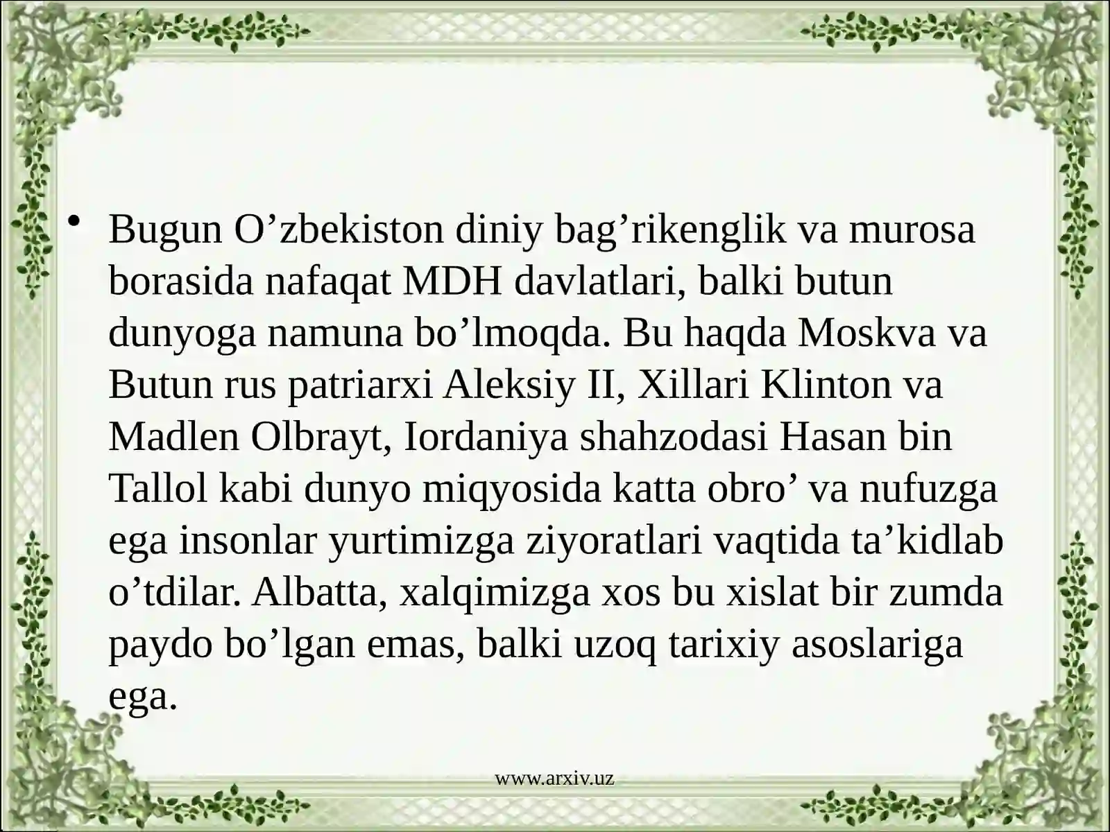 Davlat va din 3