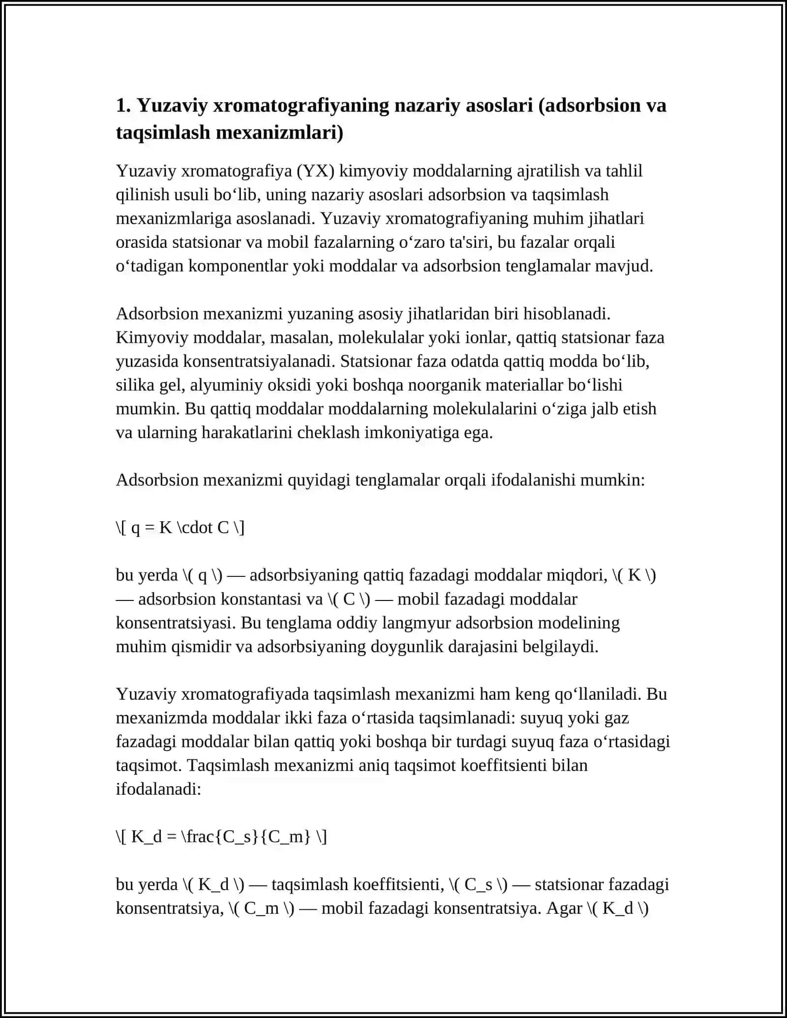 YUZAVIY VA GAZ XROMATOGRAFIYASI 3