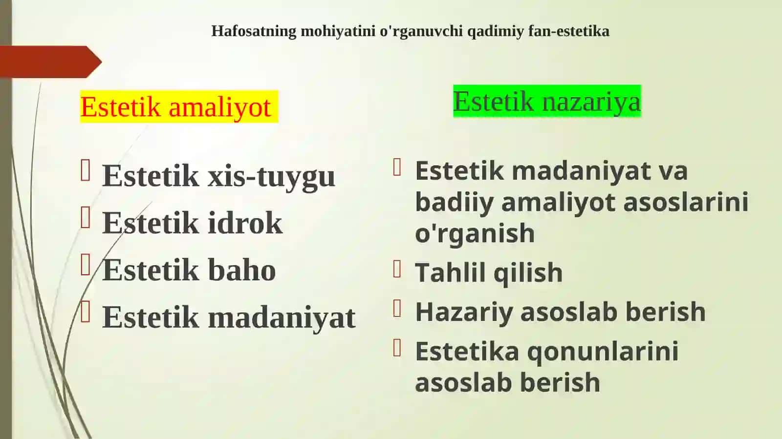 Estetika 3