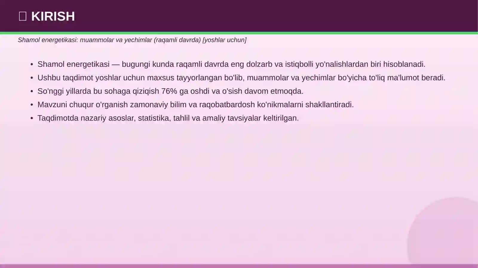 SHAMOL ENERGETIKASI 3