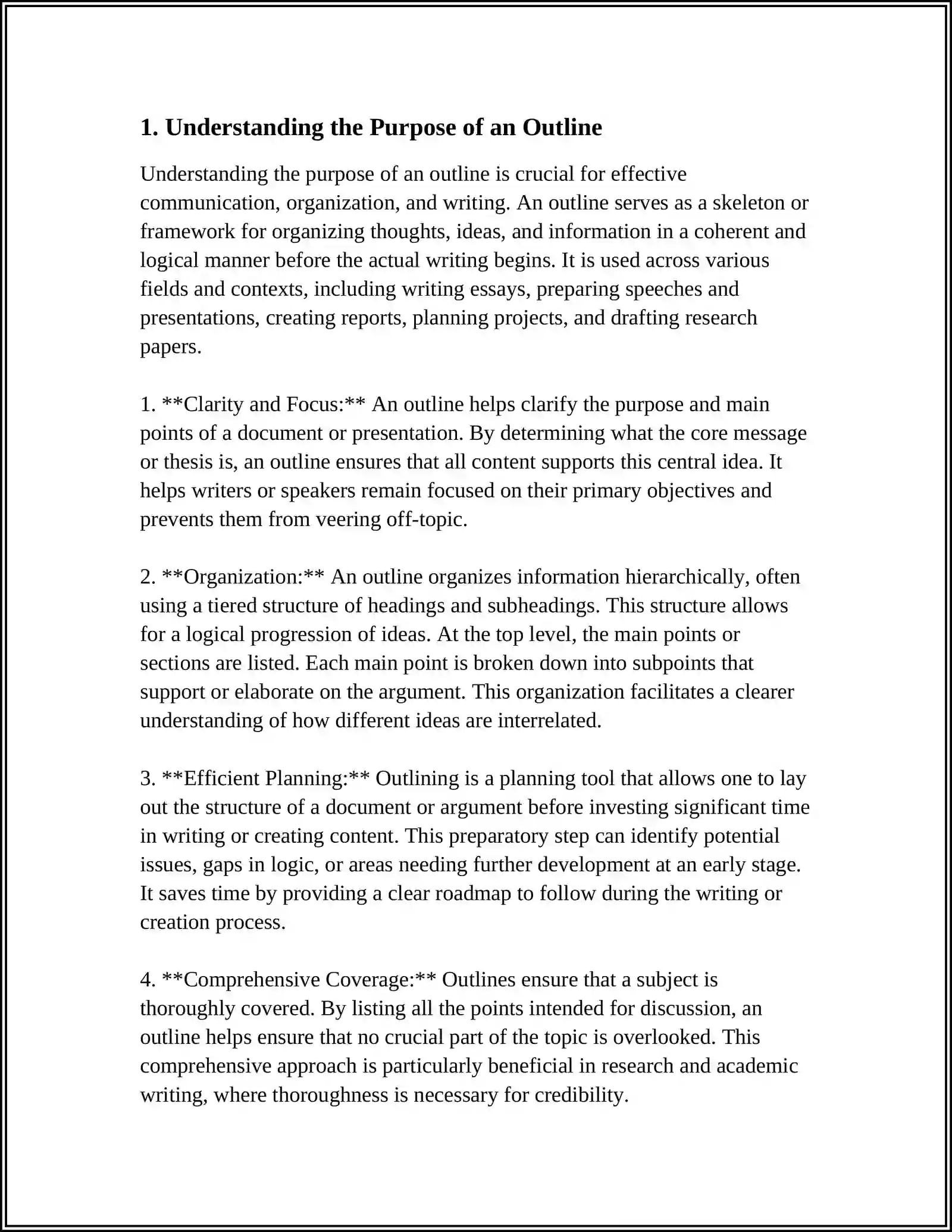 WRITING AN OUTLINE 3