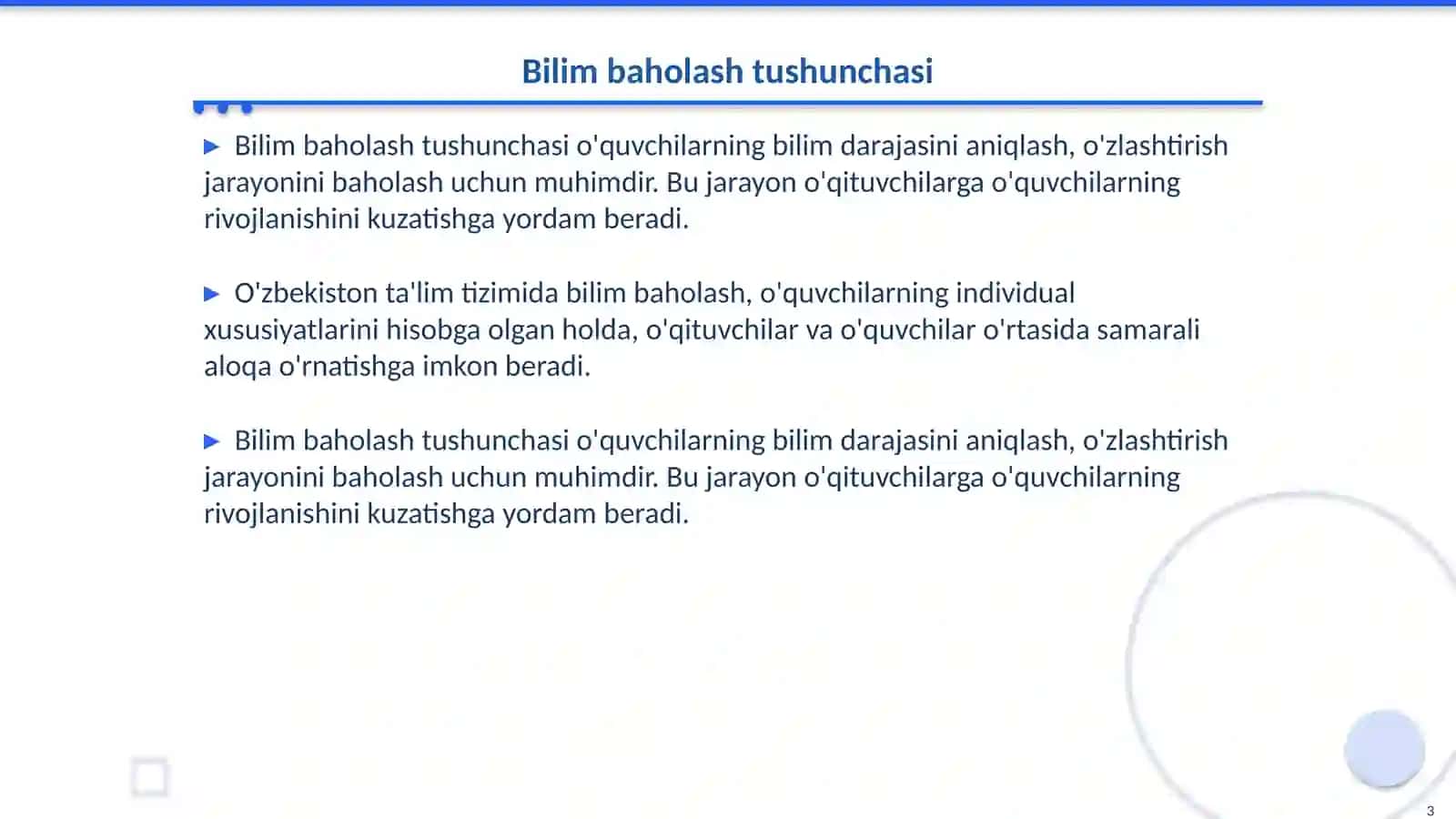 Oʻquvchilar bilimini baholashning innovatsion asoslari 3