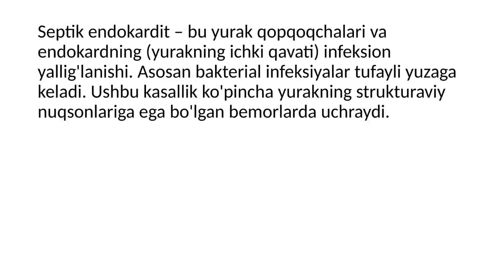 Septik endokardit simptomatologiyasi 3