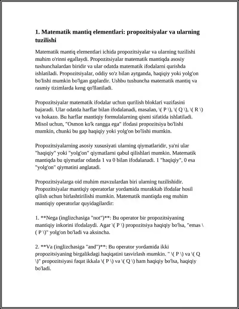 MATEMATIKA MANTIQ ELEMENTLARI 3