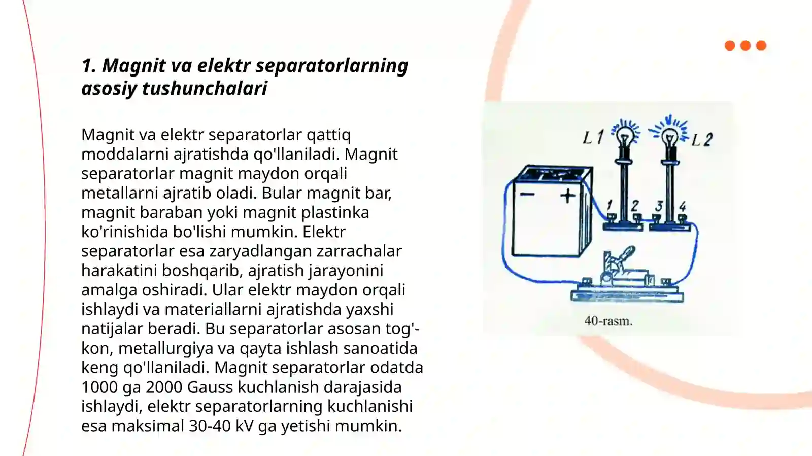 Magnitli va elektr separatorlar 3
