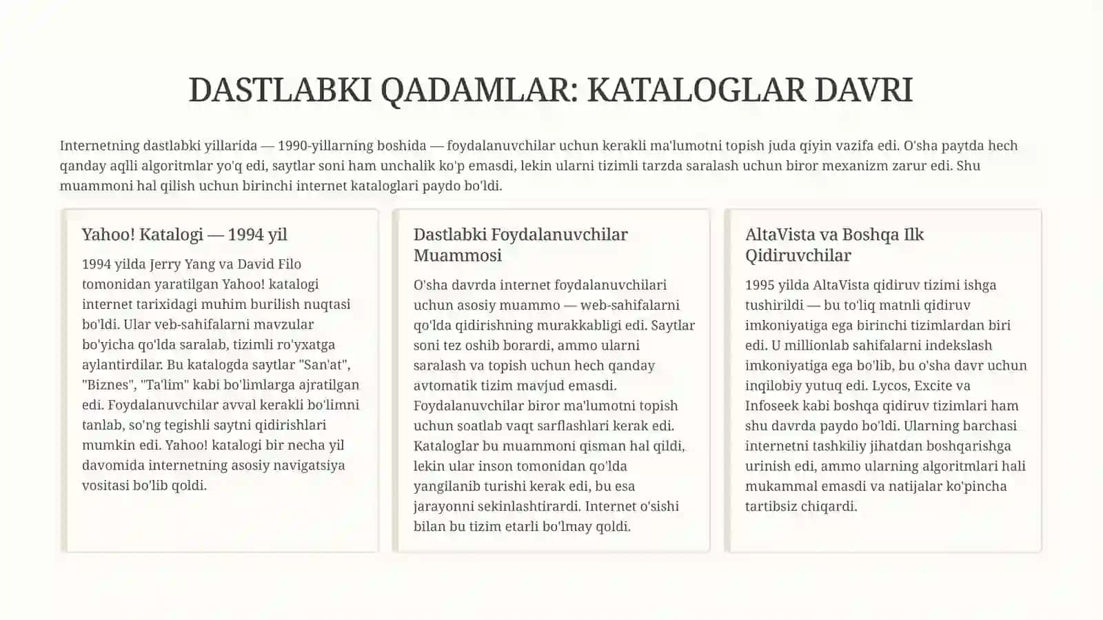 INTERNET BILAN ISHLASH: QIDIRUV TIZIMLARI 3