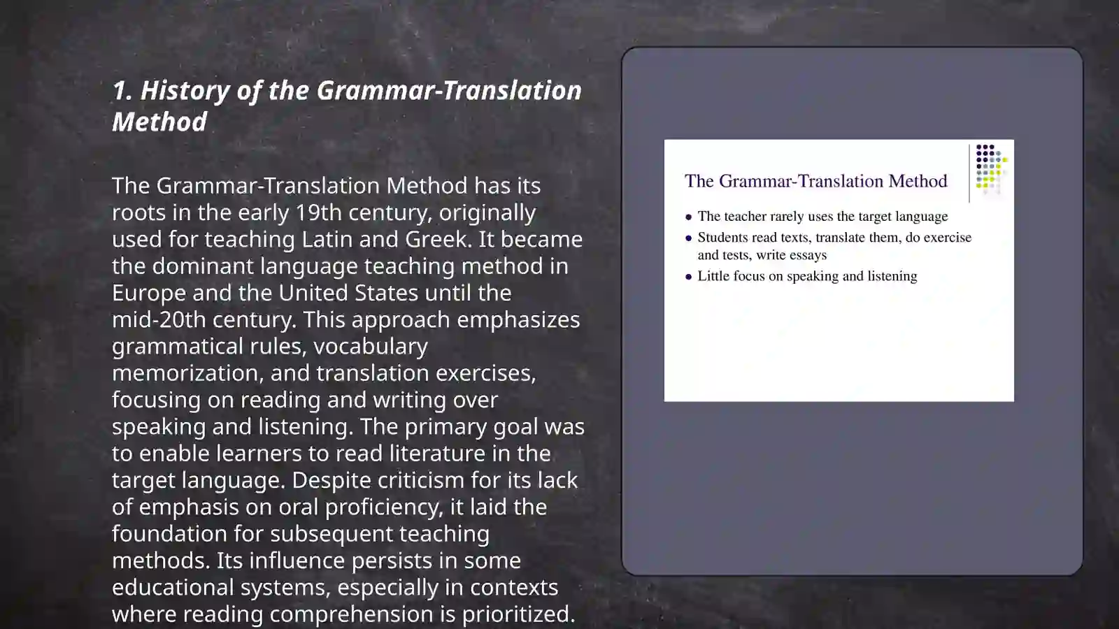 Grammar-Translation Method and its Peculiarities 3