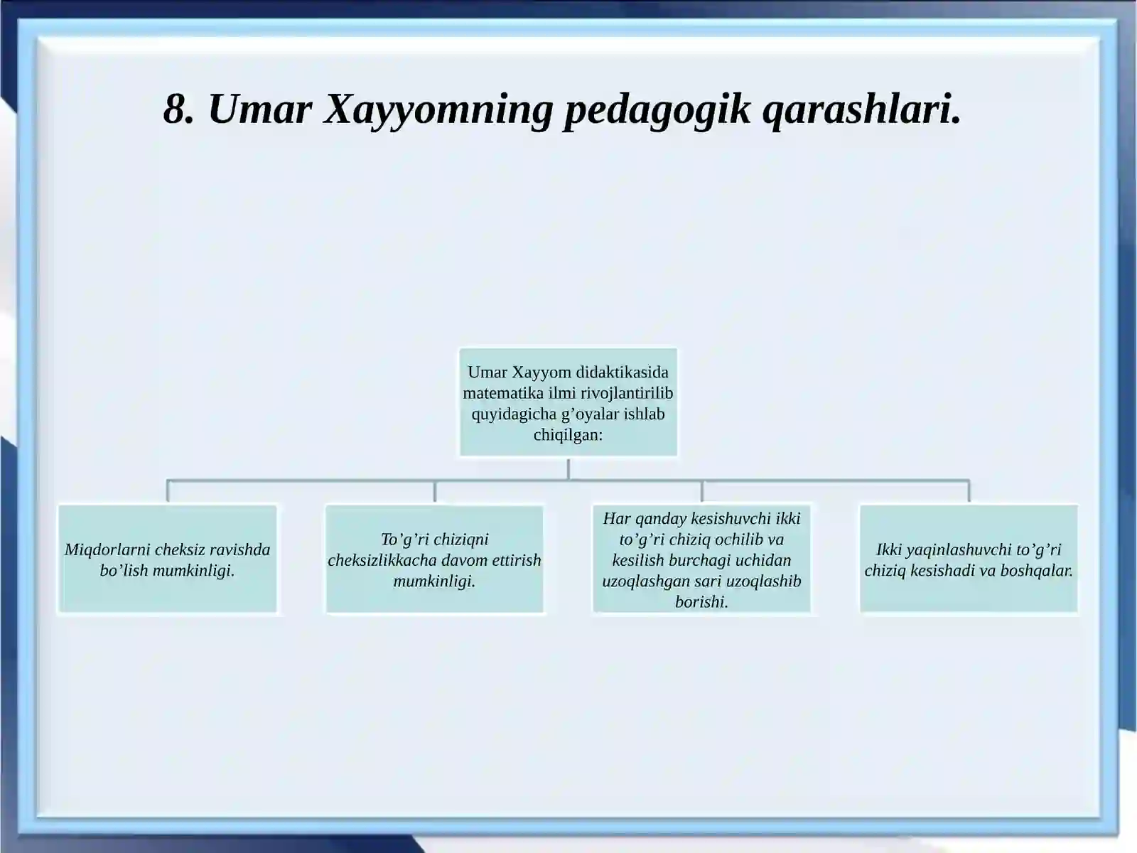 Umar Xayyomning pedagogik qarashlari 3