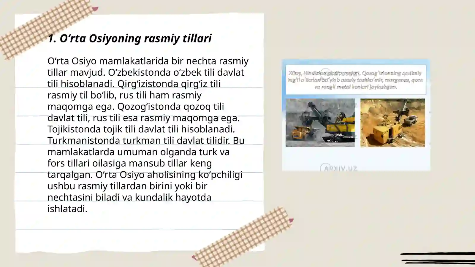 Oʻrta Osiyo mamlakatlari 3