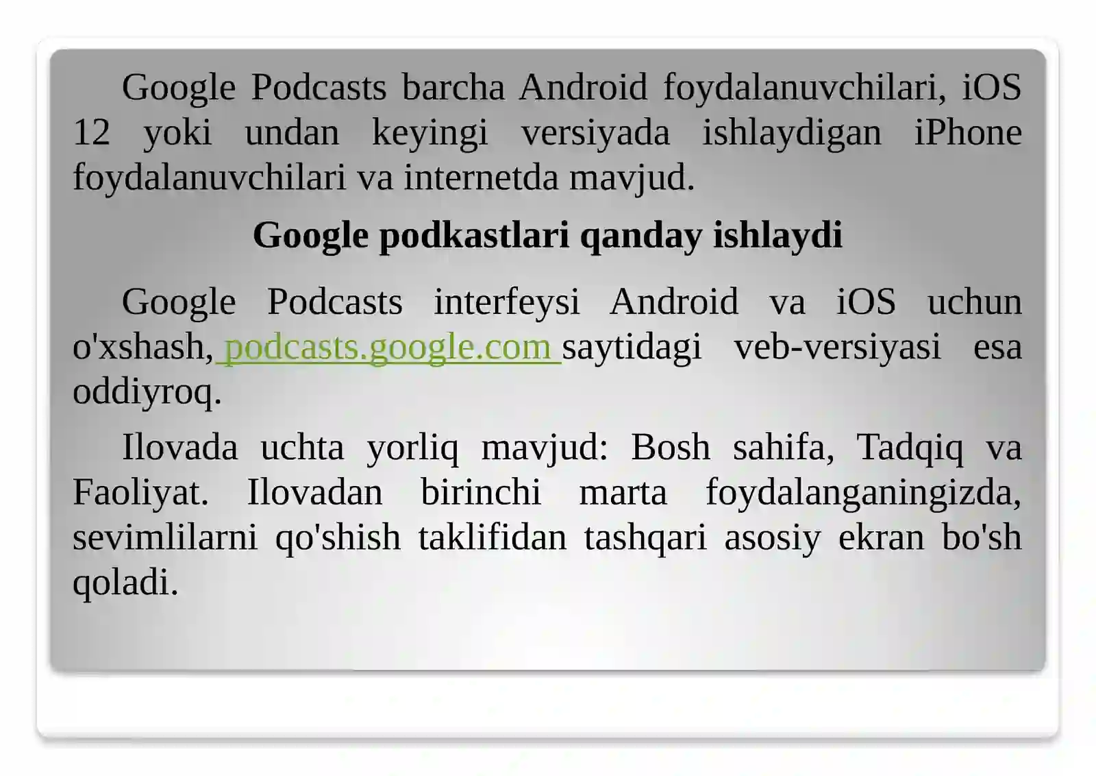 Google Podcastslar 3